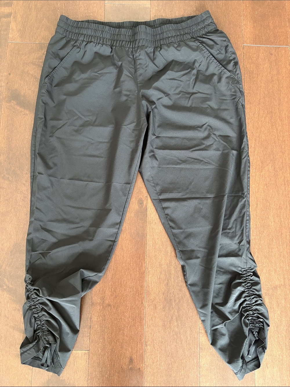 CALIA by Carrie Underwood Black Track Joggers with Ruched Ankles